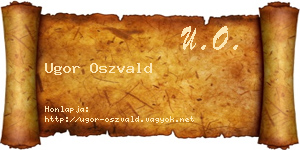 Ugor Oszvald névjegykártya